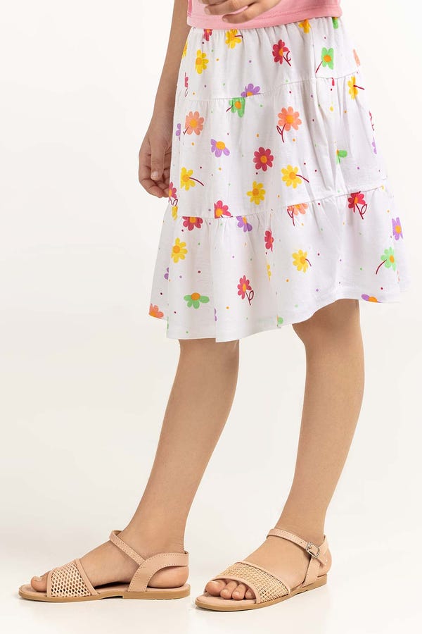 UAE -Toddler Girl White Skirt 231-618-001