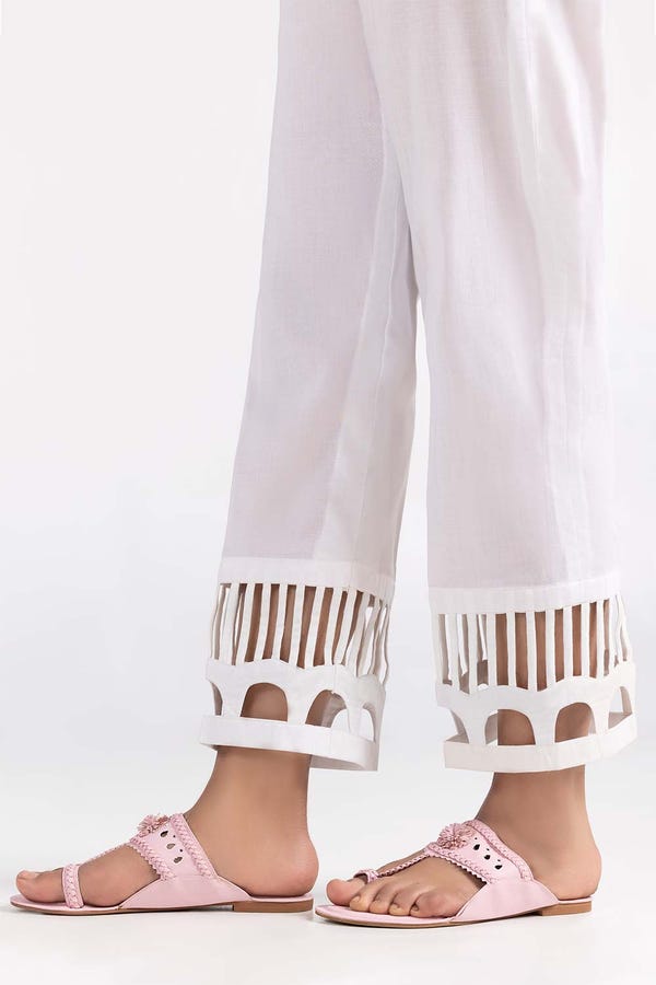 UAE -Off White Cambric Fashion Trousers TR-22-20