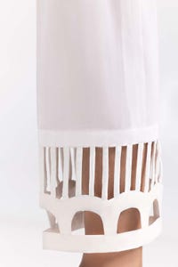 UAE -Off White Cambric Fashion Trousers TR-22-20
