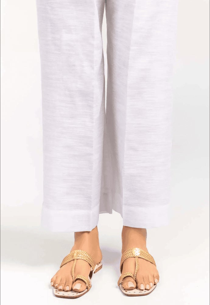 UAE -Off-White Dyed Khaddar Basic Trouser TR-23-24