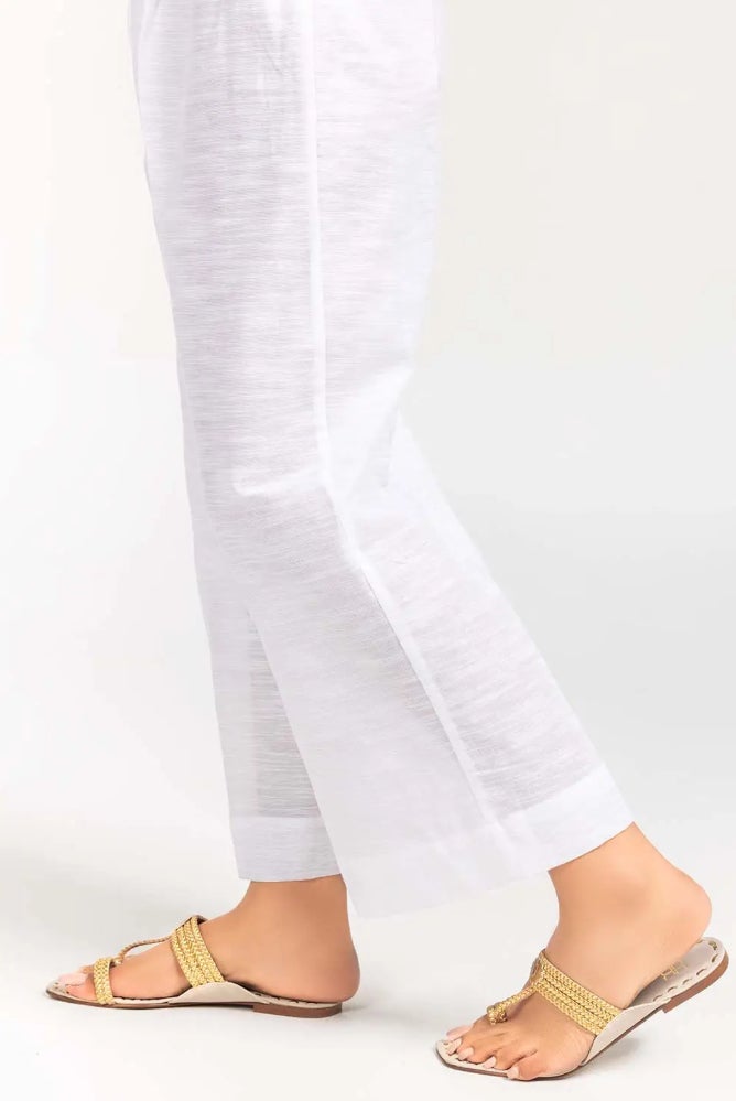 UAE -Off-White Dyed Khaddar Basic Trouser TR-23-24