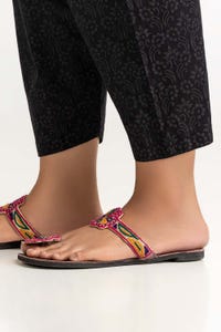 UAE -Black Dyed Cambric Screen Print Shalwar TR-24-02