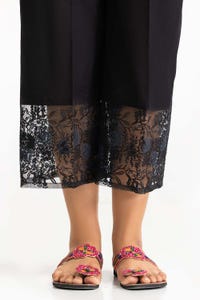 UAE -Black Dyed Cambric Embroidered Trouser TR-24-13