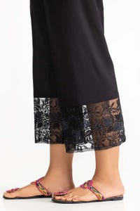 UAE -Black Dyed Cambric Embroidered Trouser TR-24-13