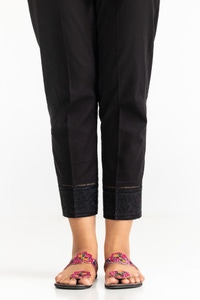 UAE -Black Dyed Cambric Embroidered Trouser TR-24-15