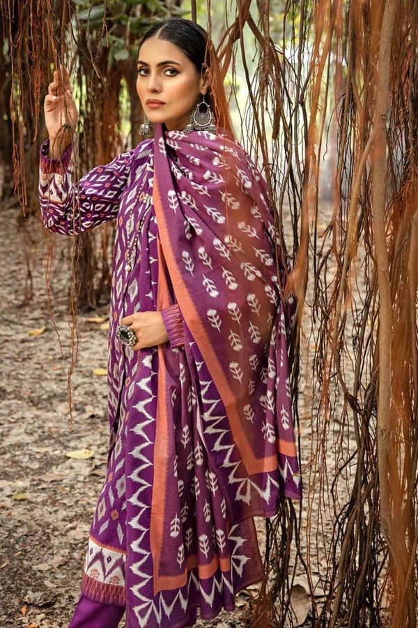 UAE -3PC Unstitched Khaddar Suit K-22045