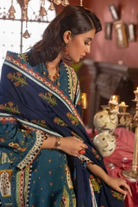 UAE -3PC Embroidered Khaddar Unstitched Suit K-32019