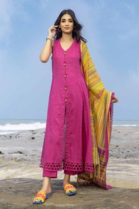 UAE -3PC Jacquard Unstitched Suit with Yarn Dyed Dupatta MJ-32046