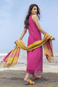 UAE -3PC Jacquard Unstitched Suit with Yarn Dyed Dupatta MJ-32046