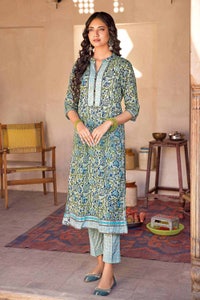 UAE -2PC Lawn Unstitched Printed Shirt Trousers Suit TL-32027 B