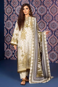 UAE -3PC Khaddar Printed Unstitched Suit K-32014