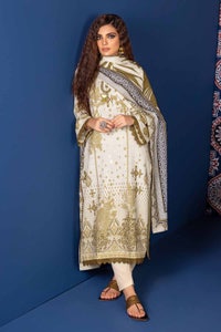 UAE -3PC Khaddar Printed Unstitched Suit K-32014