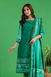 UAE -3PC Khaddar Unstitched Digital Printed Suit K-22047 B