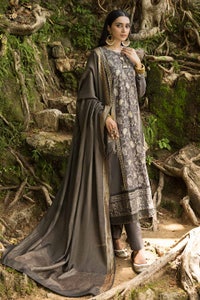 UAE -3PC Embroidered Khaddar Unstitched Suit with Pashmina Shawl AP-32080