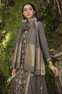 UAE -3PC Embroidered Khaddar Unstitched Suit with Pashmina Shawl AP-32080
