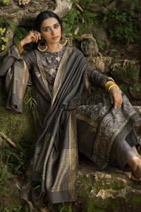 UAE -3PC Embroidered Khaddar Unstitched Suit with Pashmina Shawl AP-32080