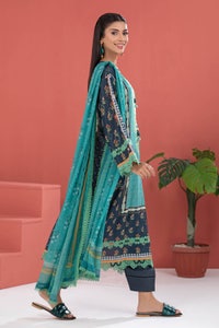 UAE -3PC Silk Unstitched Digital Printed Suit With Chiffon Dupatta CR-22006 B