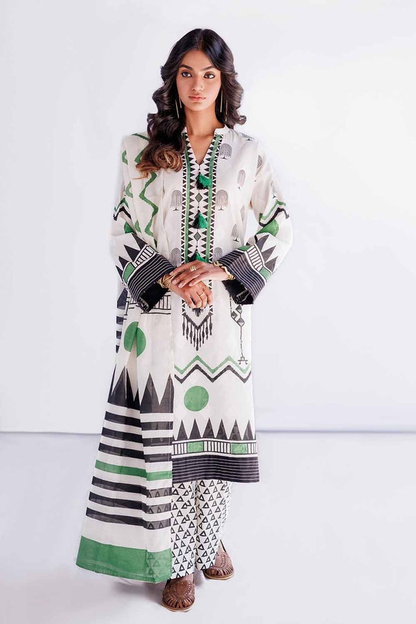 UAE -3PC Unstitched Jacquard Printed Suit with Denting Lawn Dupatta MJ-42046