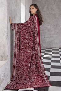 UAE -3PC Embroidered Pashmina Unstitched Suit with Embroidered Pashmina Shawl AP-32066