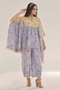 UAE -Unstitched Gold Printed Lawn Shirt SL-42035 A