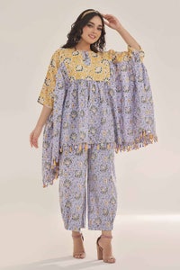 UAE -Unstitched Gold Printed Lawn Shirt SL-42035 A