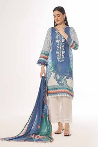 UAE -3 Piece Unstitched Embroidered Printed Lawn Suit CLP-42067