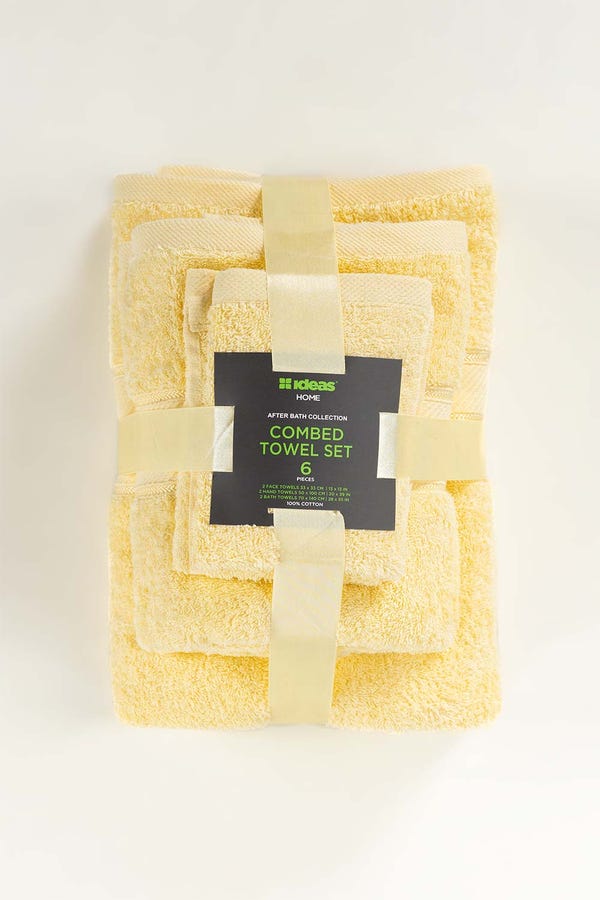 UAE -Vanilla Combed 6 Pcs Towel Set
