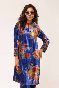 UAE -2 Piece Unstitched Hand Embroidered Velvet Suit VLT-42004