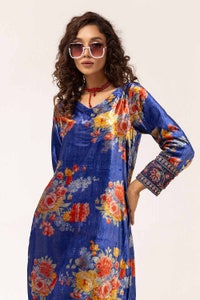 UAE -2 Piece Unstitched Hand Embroidered Velvet Suit VLT-42004