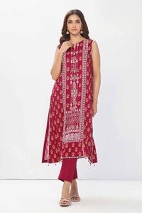 UAE -1 Piece Unstitched Printed Linen Shirt VS-42001
