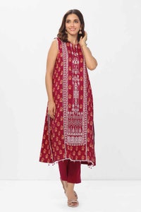 UAE -1 Piece Unstitched Printed Linen Shirt VS-42001