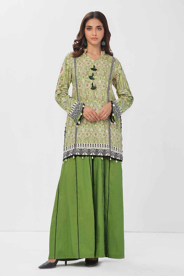 UAE -1 Piece Unstitched Printed Linen Shirt VS-42003