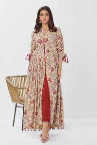 UAE -1 Piece Unstitched Printed Linen Shirt VS-42004
