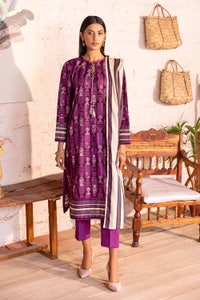 UAE -3PC Lawn Printed Unstitched Suit CL-32401 B