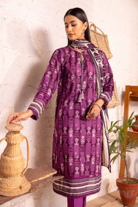 UAE -3PC Lawn Printed Unstitched Suit CL-32401 B