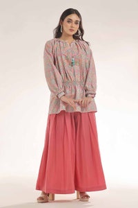 UAE -Unstitched Gold Printed Lawn Shirt SL-42034 A