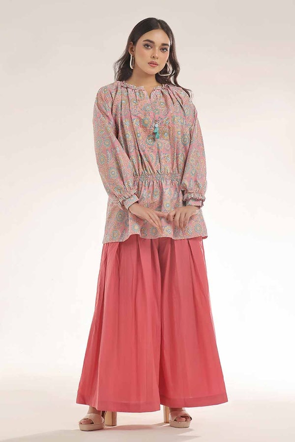UAE -Unstitched Gold Printed Lawn Shirt SL-42034 A