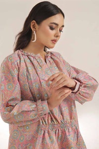UAE -Unstitched Gold Printed Lawn Shirt SL-42034 A
