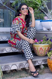 UAE -2PC Printed Lawn Unstitched Suit TL-32066