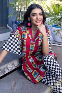 UAE -2PC Printed Lawn Unstitched Suit TL-32066