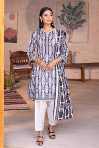 UAE -3PC Lawn Printed Unstitched Suit CL-32401 A