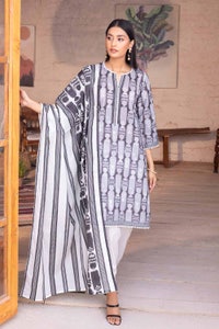 UAE -3PC Lawn Printed Unstitched Suit CL-32401 A