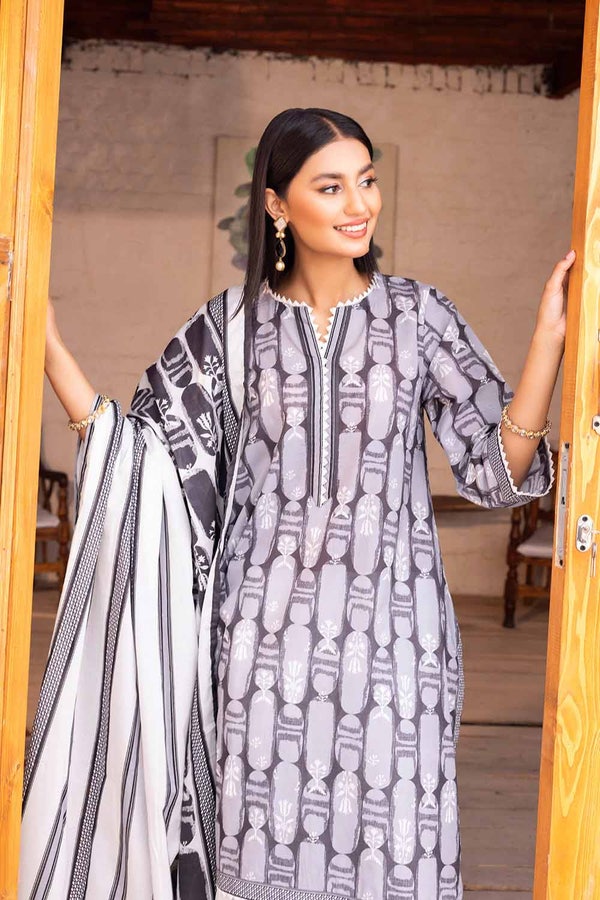 UAE -3PC Lawn Printed Unstitched Suit CL-32401 A