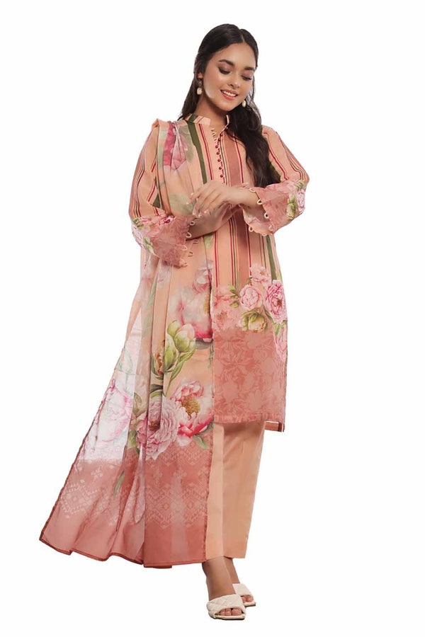 UAE -3 Piece Unstitched Printed Lawn Suit CLP-42174