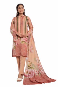 UAE -3 Piece Unstitched Printed Lawn Suit CLP-42174