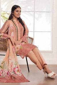 UAE -3 Piece Unstitched Printed Lawn Suit CLP-42174