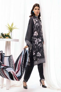 UAE -3PC Lawn Printed Unstitched Suit CL-32456