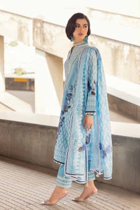 UAE -3PC Embroidered Cambric Unstitched Suit with Printed Lawn Dupatta CBE-32006