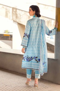 UAE -3PC Embroidered Cambric Unstitched Suit with Printed Lawn Dupatta CBE-32006