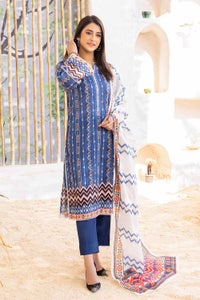 UAE -3PC Lawn Printed Unstitched Suit CL-32328 A